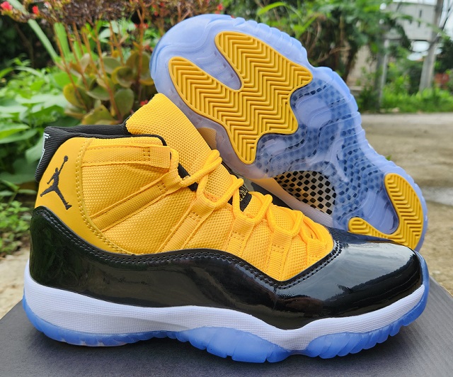 Air Jordan 11 Retro Black Yellow - Click Image to Close